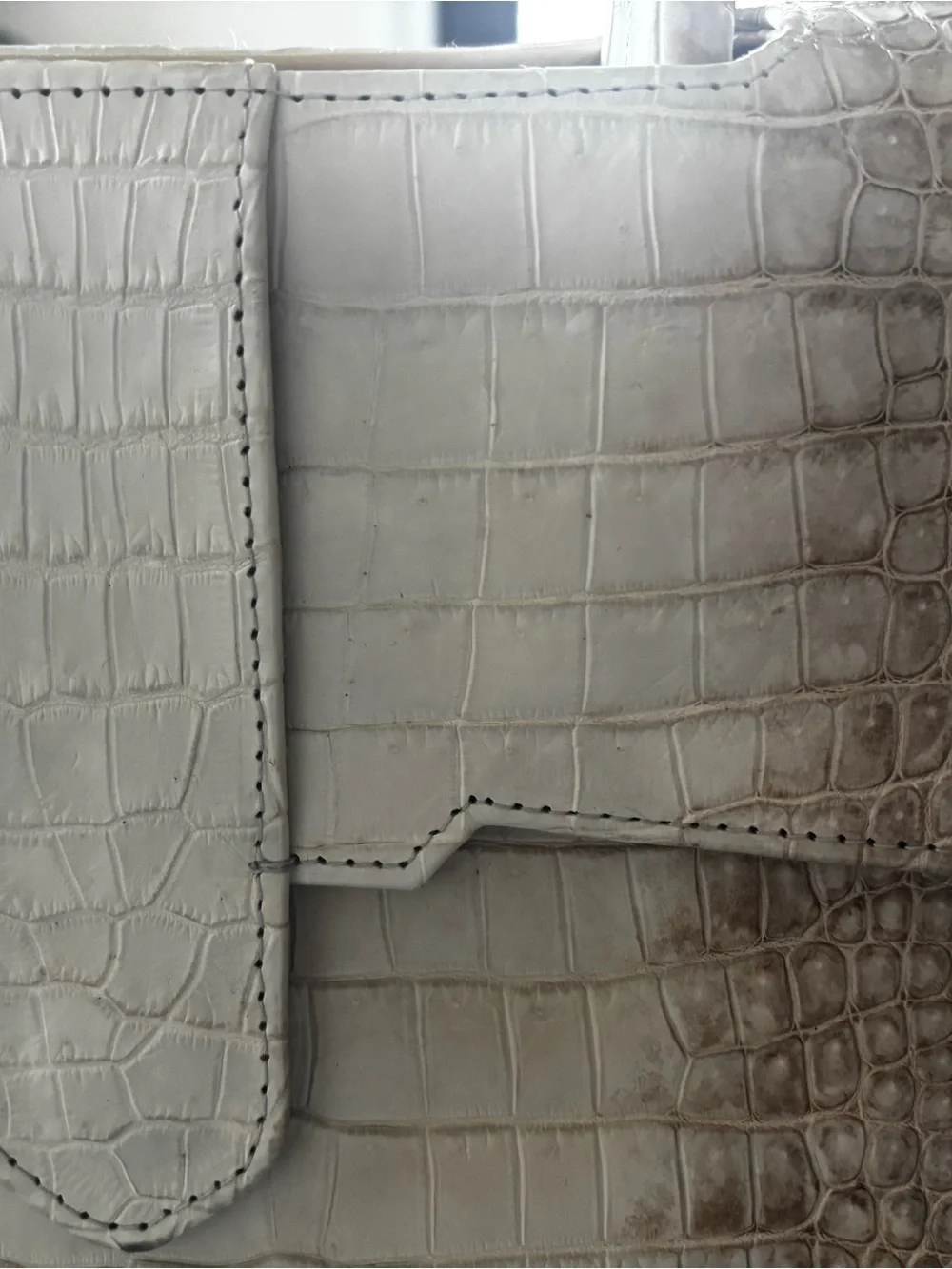 Genuine Himalayan crocodile handbag